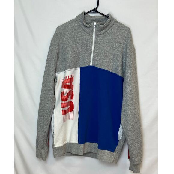Chubbies Men’s XL Gray 1/4 Zip Long Sleeve Jacket Lightweight Top Casual Active - Picture 1 of 7